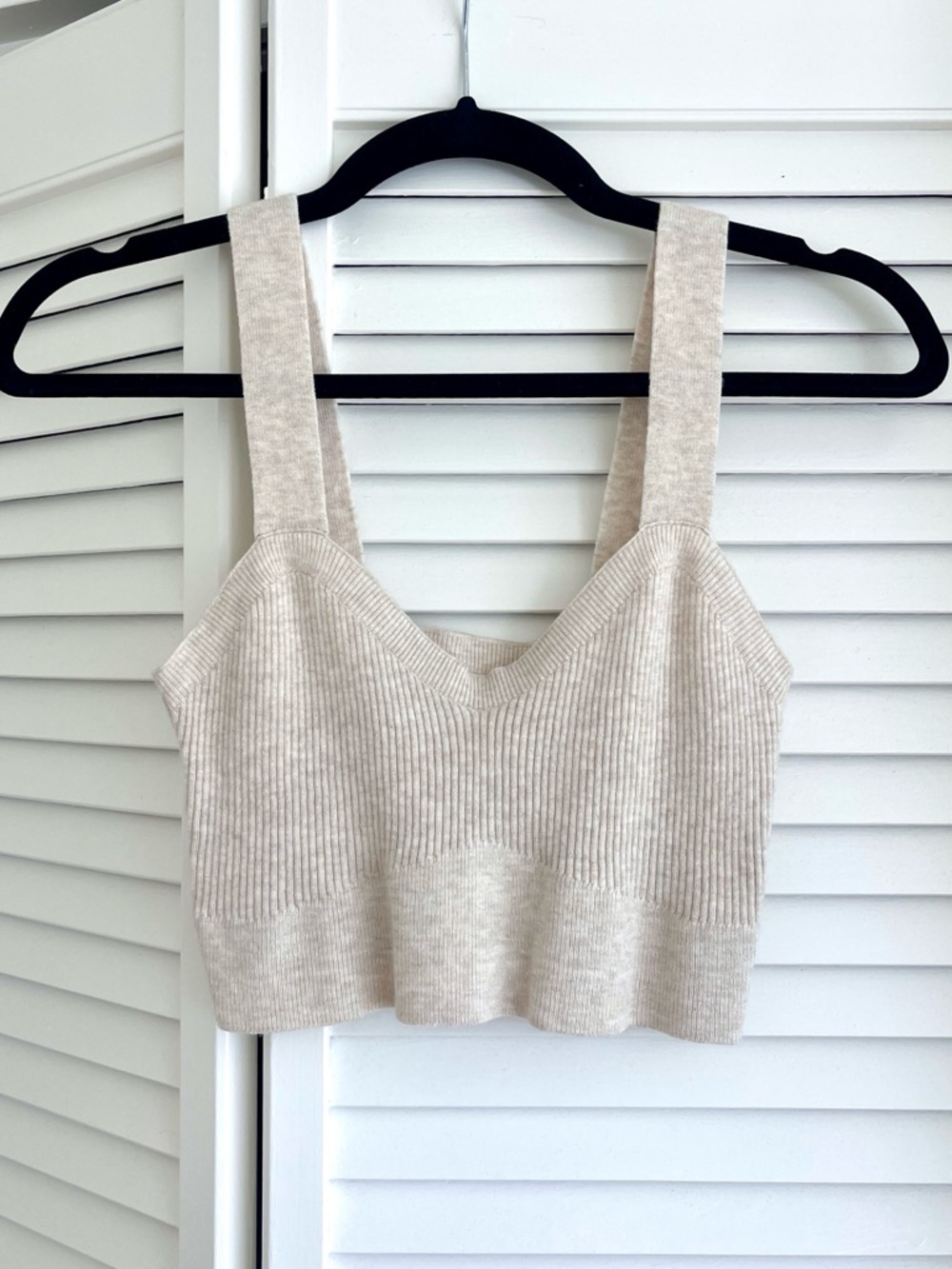 Gilly Hicks Knit Crop Tank Top - Cream